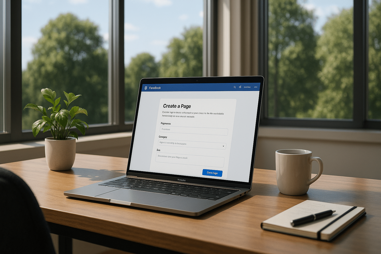 créer une page facebook