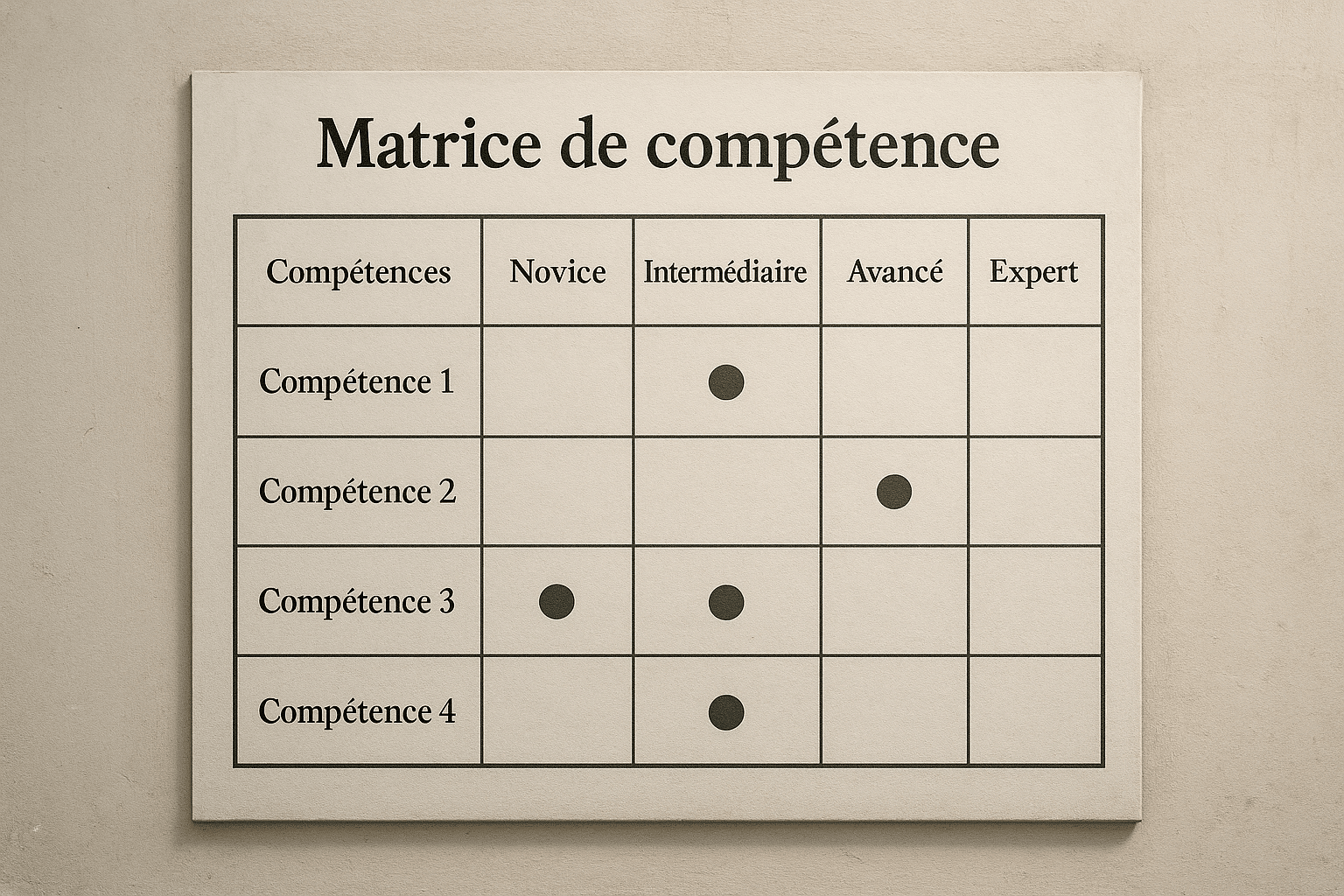 matrice de compétences
